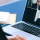 women attend a virtual meeting